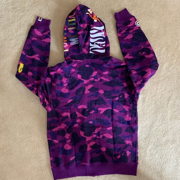 Bape / A Bathing Ape Tiger Purple Zip-Up Hoodie - Picture 2 of 8